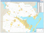 Corpus Christi Metro Area Wall Map Basic Style